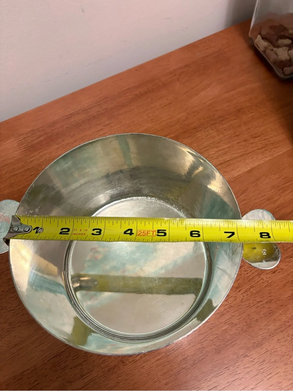 Vintage French MCM Charlotte Pot, Tinned Steel